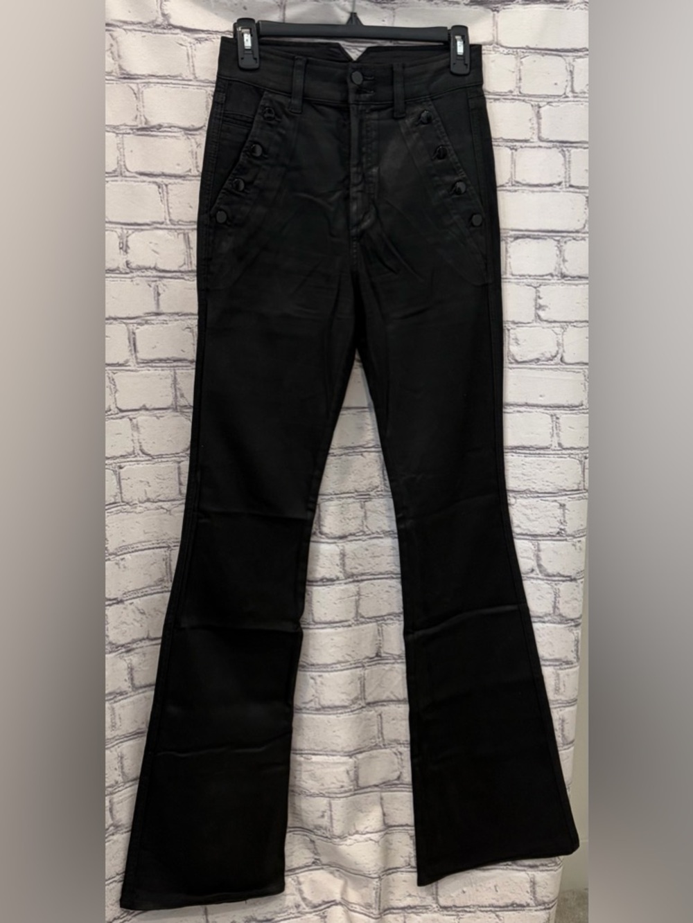 Joe’s  Size:25 Woman Black Flared Pants with Buttoned Pocket Detail